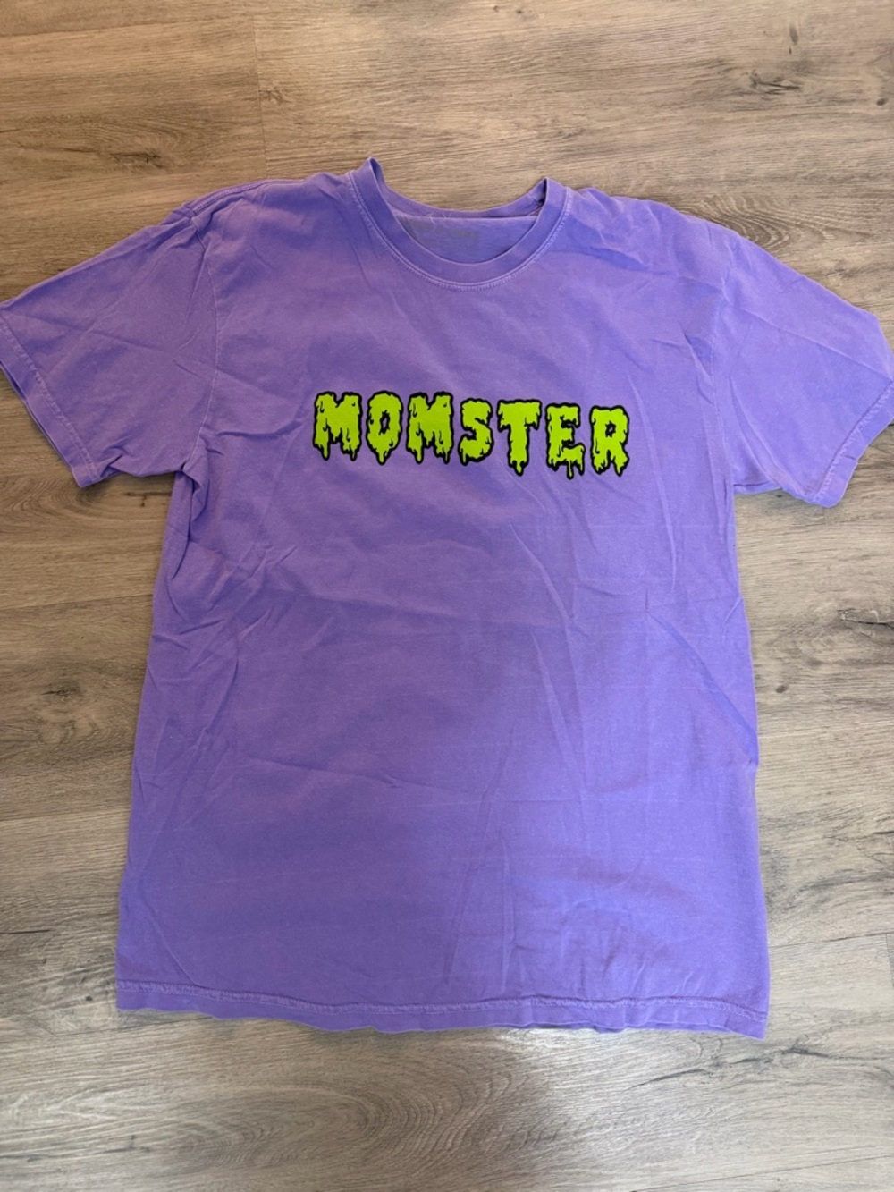 Purple 'Momster' Graphic Short Sleeve Tee